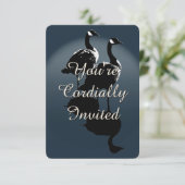 カナダ招待状パーソナライズされたズカナダグースRSVP 招待状 (スタンド正面)