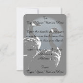 カナダ招待状パーソナライズされたズカナダグースRSVP 招待状 (裏面)