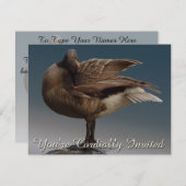 カナダ招待状パーソナライズされたズカナダグースRSVP 招待状 (正面/裏面)