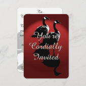 カナダ招待状パーソナライズされたズカナダグースRSVP 招待状 (正面/裏面)