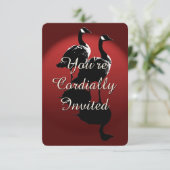 カナダ招待状パーソナライズされたズカナダグースRSVP 招待状 (スタンド正面)