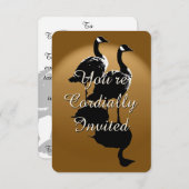 カナダ招待状パーソナライズされたズカナダグースRSVP 招待状 (正面/裏面)