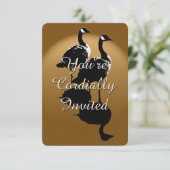 カナダ招待状パーソナライズされたズカナダグースRSVP 招待状 (スタンド正面)