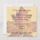 カナダ招待状パーソナライズされたMaple Leaf CN RSVP 招待状 (裏面)