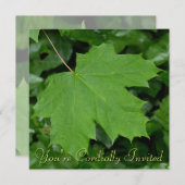 カナダ招待状パーソナライズされたMaple Leaf CN RSVP 招待状 (正面/裏面)