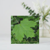 カナダ招待状パーソナライズされたMaple Leaf CN RSVP 招待状 (スタンド正面)