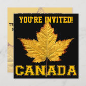 カナダ招待状パーソナライズVarsityカナダRSVP 招待状 (正面/裏面)