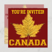 カナダ招待状パーソナライズVarsityカナダRSVP 招待状 (正面/裏面)