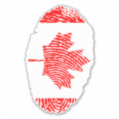 カナダ指紋認証フラグ シール (正面)