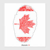 カナダ指紋認証フラグ シール (シート)