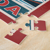 カナダ旅行ポスター ジグソーパズル (側面)