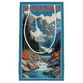 カナダ旅行ポスター スモールペーパーバッグ (正面)