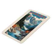 カナダ旅行ポスター マグネット (左側)