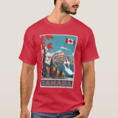 カナダ旅行ポスター Tシャツ (正面)