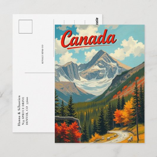 カナダ旅行 ポストカード (正面/裏面)