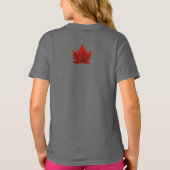 カナダ旗 キッズTシャツ カナダ お土産 Tシャツ (裏面)