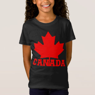 カナダ日のかわいいおもしろいのカスタムなアメリカハナノキの葉のワイ Tシャツ