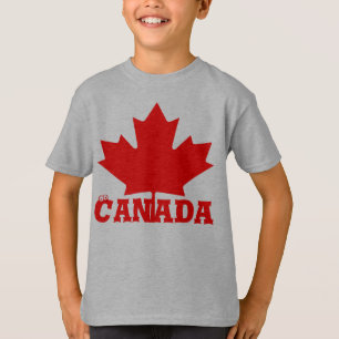カナダ日のかわいいおもしろいのカスタムなアメリカハナノキの葉のワイ Tシャツ
