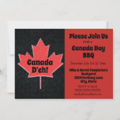 カナダ日のパーティの招待状 招待状 (正面)