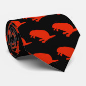 カナダ日のビーバー赤く黒いパターンタイ ネクタイ (ロール)