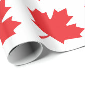 カナダ日の大きいカナダの旗のカエデの葉 ラッピングペーパー (ロールコーナー)