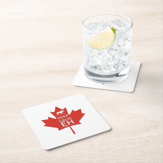 カナダ日は穏やかなEHを保ちます スクエアペーパーコースター (インサイチュ)