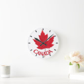 カナダ時計カナダお土産ウォールクロック&ギフト ラウンド壁時計 (ホーム)