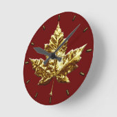 カナダ時計金ゴールドメダルカナダ記念時計 ラウンド壁時計 (傾斜)