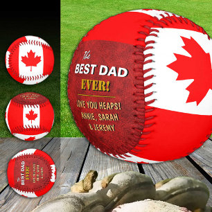 カナダ最高のパパ、愛国心、カナダ国旗 野球ボール