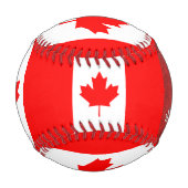 カナダ最高のパパ、愛国心、カナダ国旗 野球ボール (裏面)