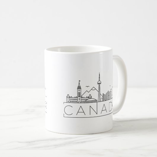 カナダ様式化シティスカイラインコーヒーMuコーヒーマグ コーヒーマグカップ (正面右)