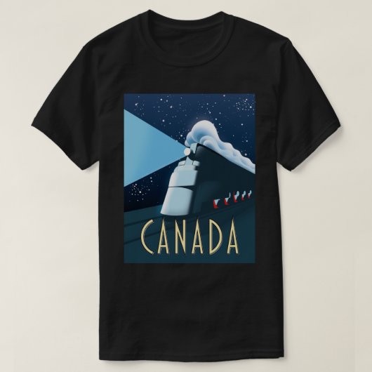 カナダ機関車の旅行ポスター Tシャツ (デザイン正面)