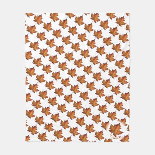 カナダ毛布カナダもみじ葉お土産ブランケット フリースブランケット (正面)