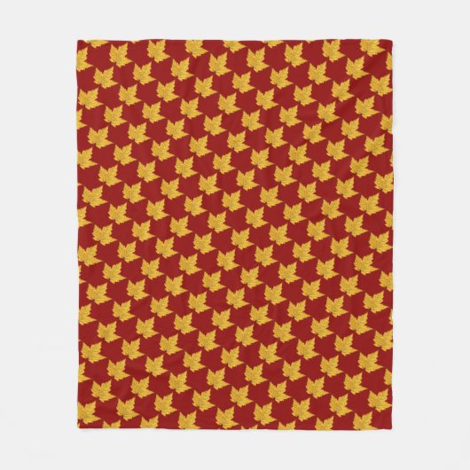 カナダ毛布カナダもみじ葉お土産ブランケット フリースブランケット (正面)