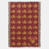 カナダ毛布カナダメープルリーフお土産スロー スローブランケット (正面縦)