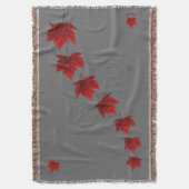 カナダ毛布カナダメープルリーフお土産スロー スローブランケット (正面縦)