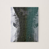 カナダ氷河の湖の雪の覆われた山の写真 ジグソーパズル (縦)