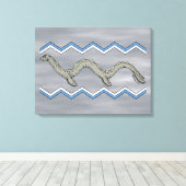 カナダ湖モンスタージガグ キャンバスプリント (インサイチュ (ウッドフロア))