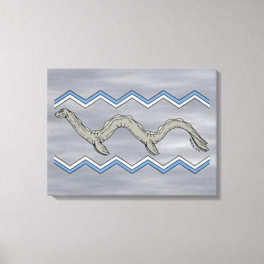 カナダ湖モンスタージガグ キャンバスプリント (正面)