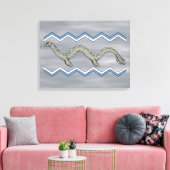 カナダ湖モンスタージガグ キャンバスプリント (インサイチュ (リビング))