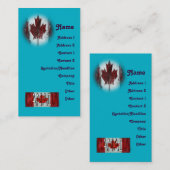 カナダ独自の作成 名刺 (正面/裏面)