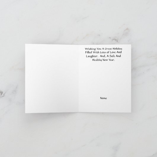 カナダ王室の騎馬警察のクリスマスカード カード (内部)