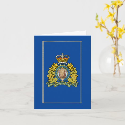 カナダ王室の騎馬警察の日とロゴ カード (黄色い花)