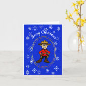 カナダ王立騎馬警察のクリスマスカード カード (黄色い花)