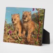 カナダ産リンクス・キテンス（アラスカ） フォトプラーク (側面)