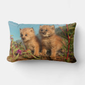 カナダ産リンクス・キテンス（アラスカ） ランバークッション (正面)