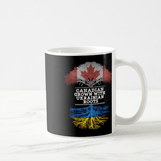 カナダ産 ウクライナのルーツを持つTシャツ コーヒーマグカップ (右)