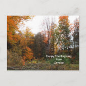カナダ秋の国旗から感謝祭の挨拶 シーズンポストカード (正面)
