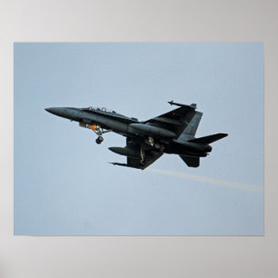 カナダ空王室の軍CF-18ホーネット戦闘機 ポスター