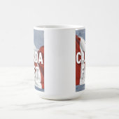 カナダ第一。カナダ保守党のメッセージ。 コーヒーマグカップ (中央)